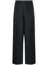Our Legacy High-waisted Wide-leg Trousers In Schwarz