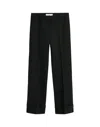 Our Legacy High-waisted Wide-leg Trousers With Tailored Cuff Hem In Black