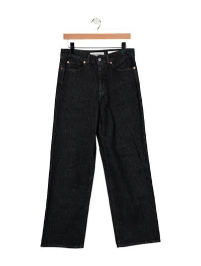 Pre-owned Our Legacy High-rise Straight Leg Jeans In Black