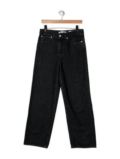 Pre-owned Our Legacy High-rise Straight Leg Jeans In Black