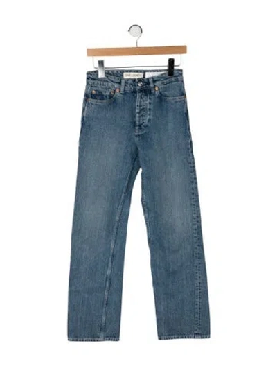 Pre-owned Our Legacy High-rise Straight Leg Jeans In Blue