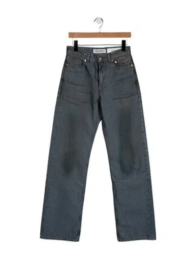 Pre-owned Our Legacy High-rise Straight Leg Jeans In Blue