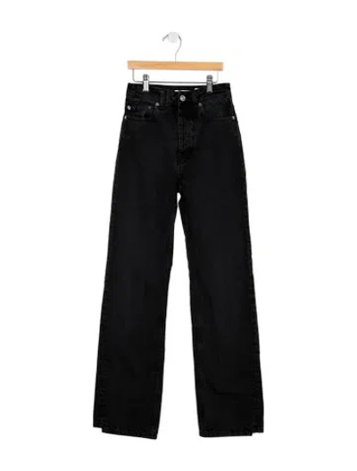 Pre-owned Our Legacy High-rise Wide Leg Jeans In Black