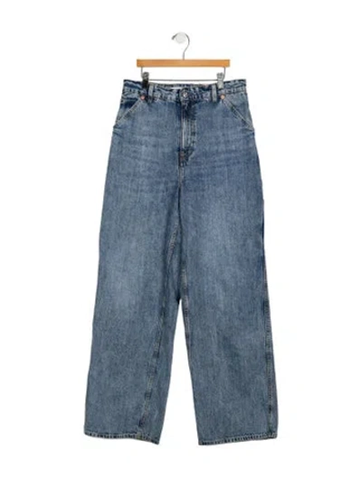 Pre-owned Our Legacy High-rise Wide Leg Jeans In Blue