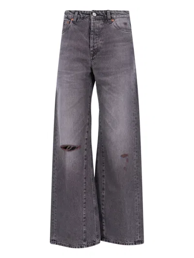 Our Legacy Highway Denim Jeans With Stainless Steel Buttons In Gray