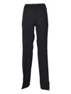 Our Legacy Tailored Black Trousers With High Waist And Cuffed Hems In Black