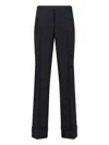 Our Legacy Straight Leg Trousers With Belt Loops And Cuffed Hem In Black