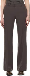 Our Legacy Brown Hip Trousers In Black