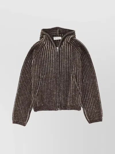 Our Legacy Hooded Long Sleeve Knitwear Pockets In Gray