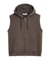 Our Legacy Hooded Vest With Front Pockets In Brown