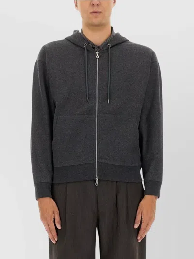 OUR LEGACY HOODED SWEATER WITH DRAWSTRING AND RIBBED CUFFS