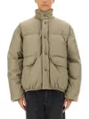 Our Legacy Breath Padded Jacket High Collar In Neutral