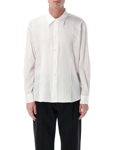 Our Legacy Ivory Pintuck Cotton Promise Shirt In White