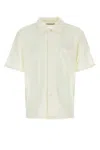 Our Legacy Short-sleeved Shirt With Classic Collar And Chest Pocket In White