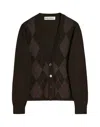 Our Legacy Argyle Pattern Long Sleeve Knitwear Top In Brown