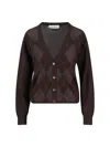 Our Legacy Argyle Pattern Long Sleeve Knitwear Top In Brown