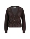 Our Legacy Argyle Pattern Long Sleeve Knitwear Top In Brown