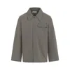 Our Legacy Straight-cut Casual Jacket With Pointed Collar In Gray