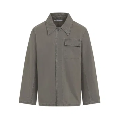 Our Legacy Long Sleeve Work Jacket With Collared Neck In Gray