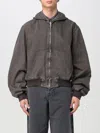 Our Legacy Charcoal Denim Bomber Jacket In Black