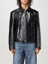 Our Legacy Mini Leather Zipped Jacket In Schwarz