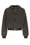 Our Legacy Charcoal Denim Bomber Jacket In Grey