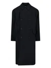 Our Legacy Duvet Trench Coat In Black