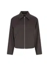 Our Legacy Relaxed Fit Collared Jacket Front Pockets In Brown