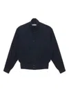 Our Legacy Buttoned Mock Bomber Jacket In Blue