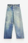 Our Legacy Women S Full Cut Jeans Digital Denim Print In Blue
