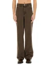 Our Legacy Brown Faded Jeans In Denim In Brown