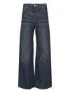 Our Legacy Wide-leg Trousers With Pockets And Loops In Blue