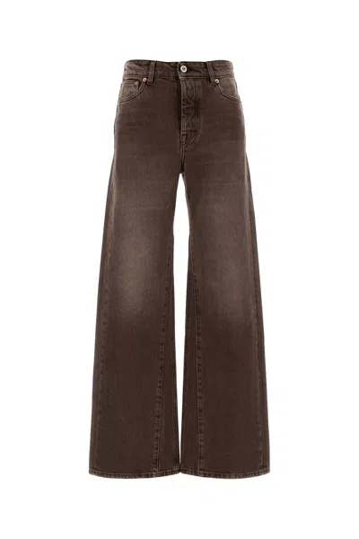 Our Legacy Brown Denim Wide-leg Jeans