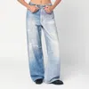 Our Legacy Two-tone Printed Boyfriend Jeans In Blue