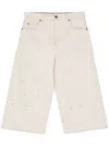 Our Legacy High-rise Straight-leg Cropped Jeans In Ghost Attic Splatter Denim