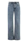 Our Legacy Linear Cut Wide-leg Jeans In Navy