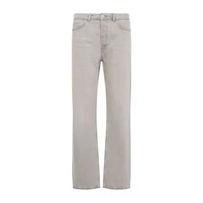 Our Legacy Olive Breeze Wash Grey Organic Cotton First Cut Jeans In Gray