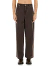 Our Legacy Brown Faded Jeans In Denim In Brown