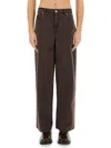 Our Legacy Brown Faded Jeans In Denim In Brown