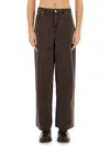 Our Legacy Brown Faded Jeans In Denim In Brown