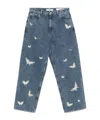 Our Legacy Indigo Blue Wide-leg Butterfly Jeans In Blue