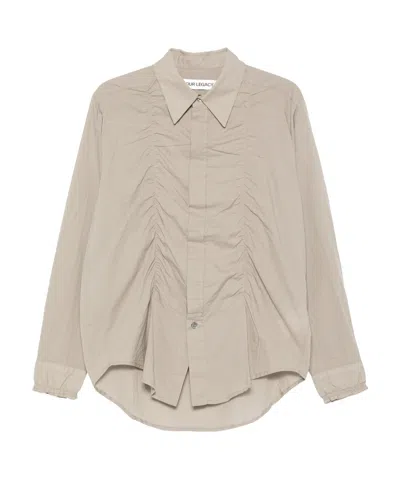 Our Legacy Jumble Ruched Shirt In Brown