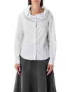 Our Legacy Diner Pinstripe Collared Shirt In White