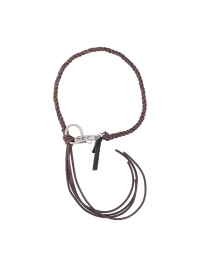 Our Legacy Keychain Charm Braided Ladon In Brown