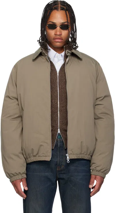 Our Legacy Khaki Avenue Puffa Jacket In Brown
