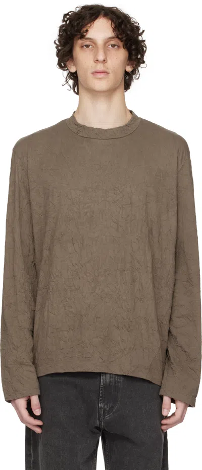Our Legacy Khaki Big Longsleeve T-shirt In Green