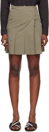 Our Legacy Khaki Girdle Miniskirt In Brown