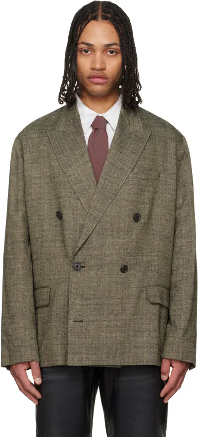 Our Legacy Khaki Halt Blazer In Brown