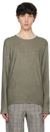 Our Legacy Khaki Regular Long Sleeve T-shirt In Corroded Olive Every