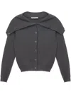 Our Legacy Knitwear Cardigan Fold-over Collar In Green